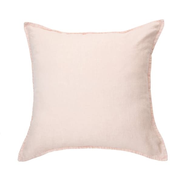 Linen Stone Wash Soft Pink European Pillow by BRUNELLI