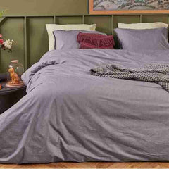 Panther Solid Dark Grey Duvet Cover