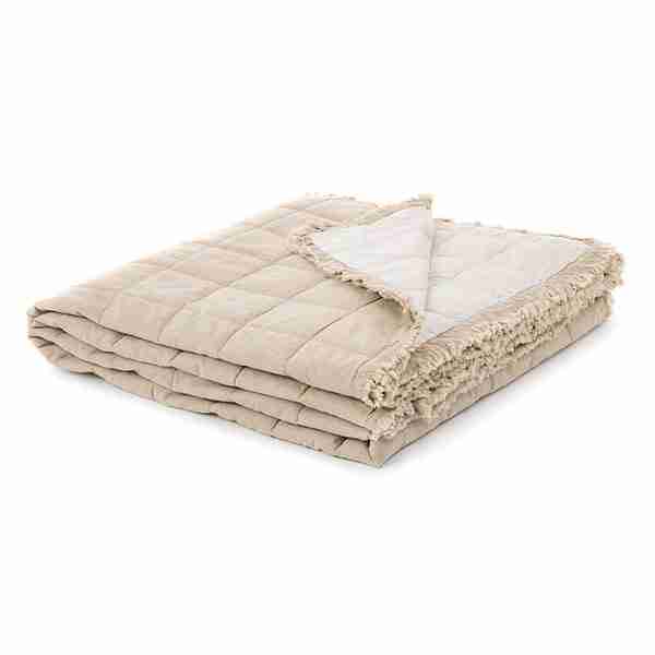 Poke Quilted Linen Coverlet