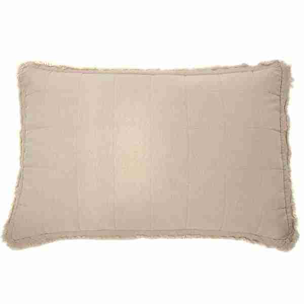 Poke Quilted Linen Pillow Sham