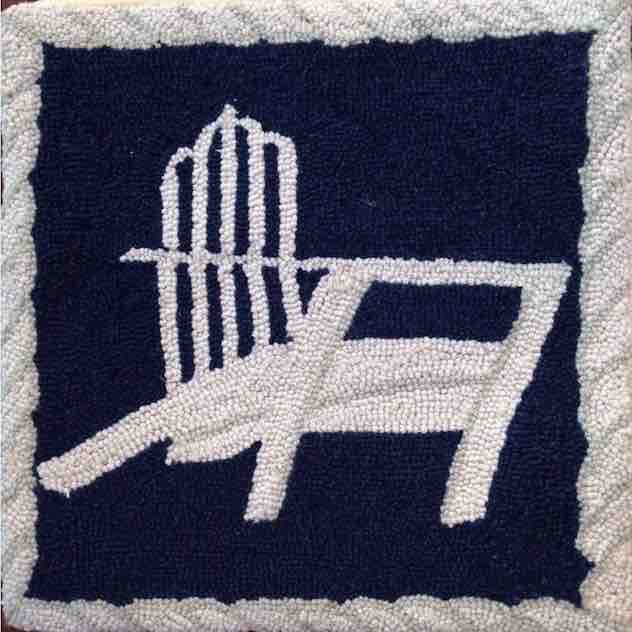 Blue Chair Needlepoint Cushion