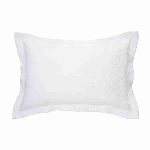 Taylor White Pillow Sham by BRUNELLI