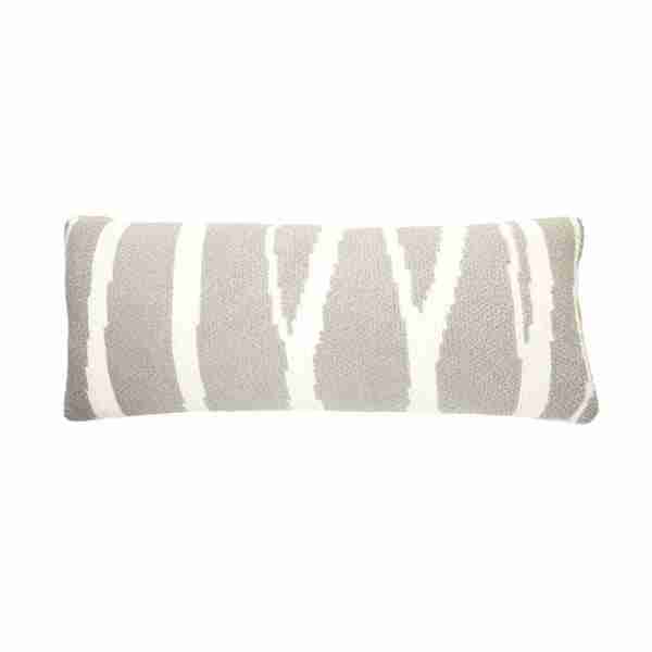 Urban White And Grey Oblong Decorative Pillow by BRUNELLI