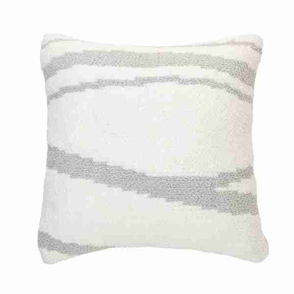 Urban White And Grey Oblong Decorative Pillow by BRUNELLI